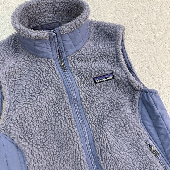 Patagonia Jackets & Blazers - Vintage Patagonia Synchilla Retro-X Vest Womens XS lilac Deep Pile Fleece 23080